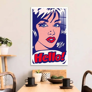 Hello! Retro Glass Wall Art - DIY - CreoGlass®