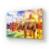 Indian Elephant and the Taj Mahal Glass Wall Art - DIY - CreoGlass®
