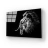 Lion Black and White Photo Glass Wall Art - DIY - CreoGlass®