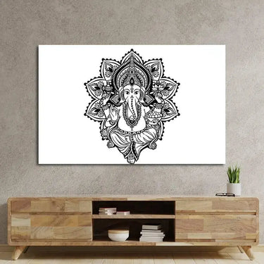 Lord Ganesh Glass Wall Art - DIY - CreoGlass®