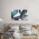 Minimal Green Brushstrokes Glass Wall Art - DIY - CreoGlass®