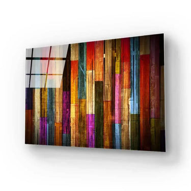 Multi-Coloured Wooden Wall Glass Wall Art - DIY - CreoGlass®