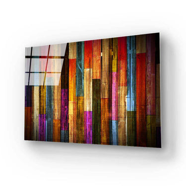 Multi-Coloured Wooden Wall Glass Wall Art - DIY - CreoGlass®