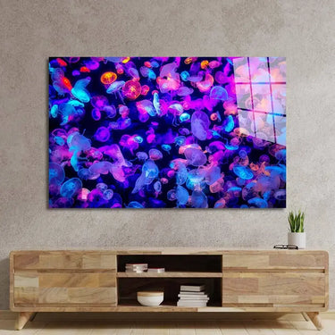 Neon Jellyfish Glass Wall Art - DIY - CreoGlass®
