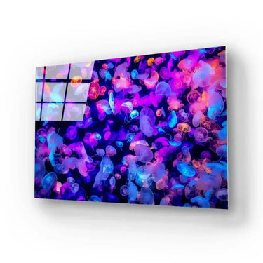 Neon Jellyfish Glass Wall Art - DIY - CreoGlass®