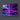 LED backlit glass panel with vibrant purple and blue neon light design for modern interiors