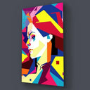 Neon Pop Art Girl Glass Wall Art - DIY - CreoGlass®