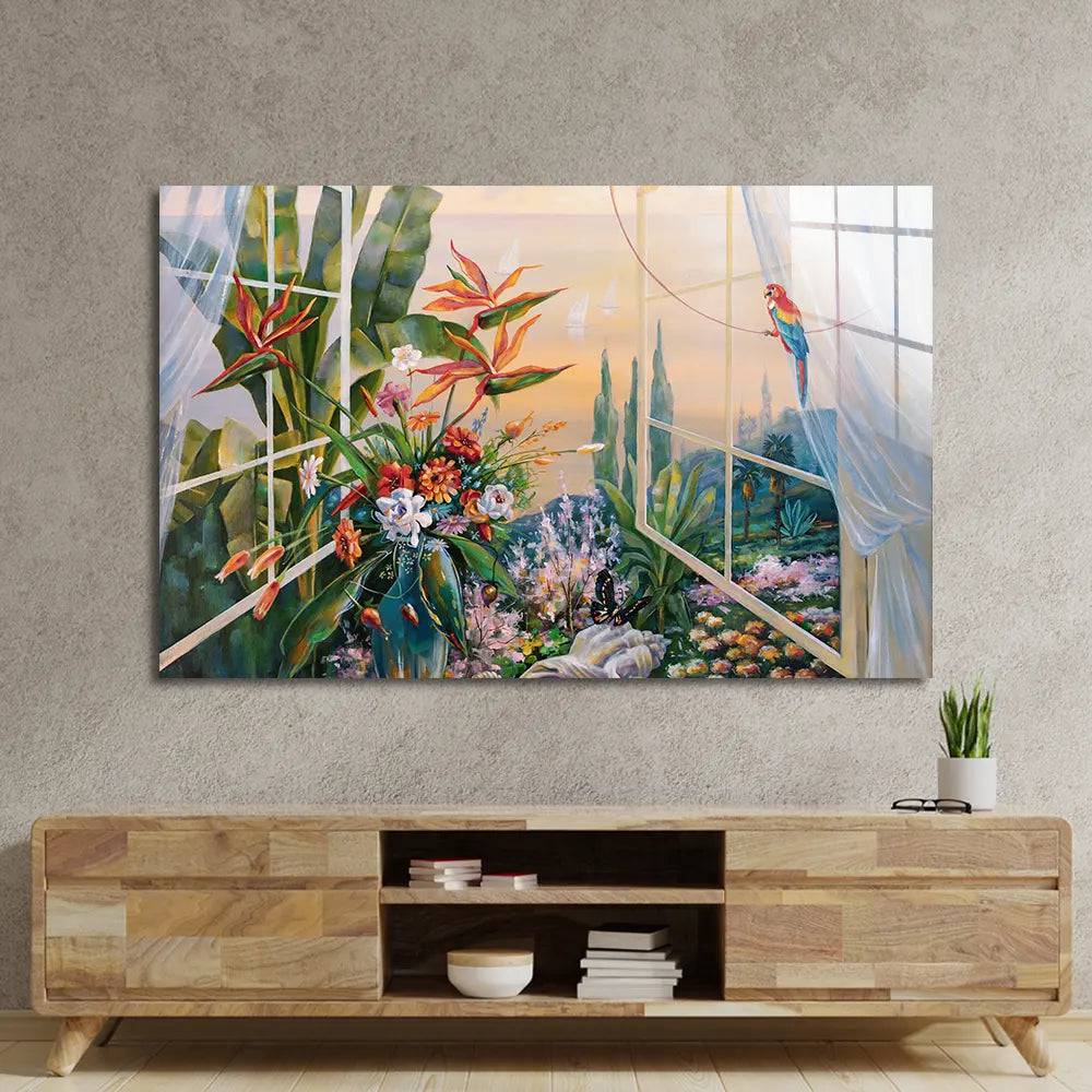 Oil Painting Garden Glass Wall Art - DIY - CreoGlass®