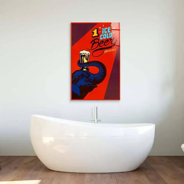 One Ice Cold Beer, Please Glass Wall Art - DIY - CreoGlass®
