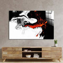 Orange and Black Liquid Marble Glass Wall Art - DIY - CreoGlass®