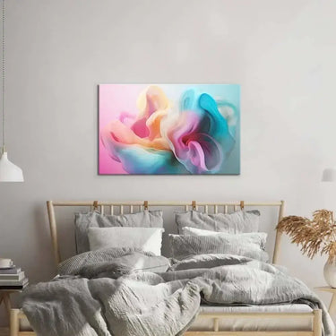Pastel 3D Cloud 2 Glass Wall Art - DIY - CreoGlass®