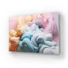 Abstract pastel swirls on glass panel, ideal for decorative glass or feature mirrors in luxury interiors