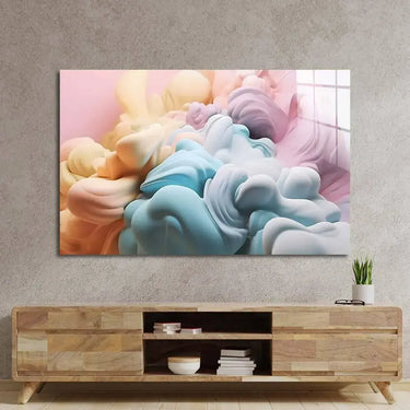 Pastel 3D Cloud Glass Wall Art - DIY - CreoGlass®
