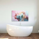 Pastel 3D Clouds 3 Glass Wall Art - DIY - CreoGlass®