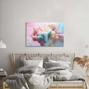 Pastel 3D Clouds 3 Glass Wall Art - DIY - CreoGlass®