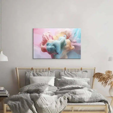 Pastel 3D Clouds 3 Glass Wall Art - DIY - CreoGlass®