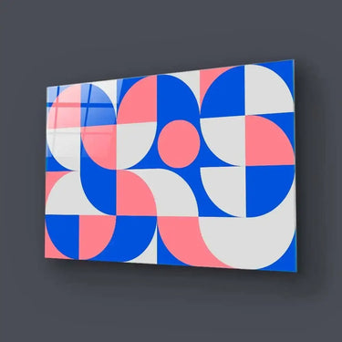 Pastel Minimal Abstract Geometry Glass Wall Art - DIY - CreoGlass®
