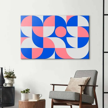 Pastel Minimal Abstract Geometry Glass Wall Art - DIY - CreoGlass®