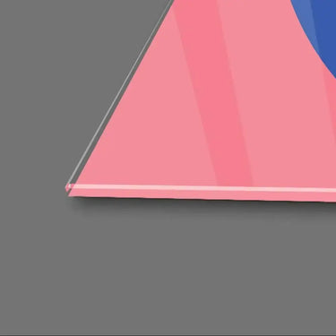 Pastel Minimal Abstract Geometry Glass Wall Art - DIY - CreoGlass®