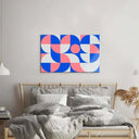 Pastel Minimal Abstract Geometry Glass Wall Art - DIY - CreoGlass®