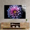Purple Dahlia Glass Wall Art - Landscape Sizes - DIY - CreoGlass®