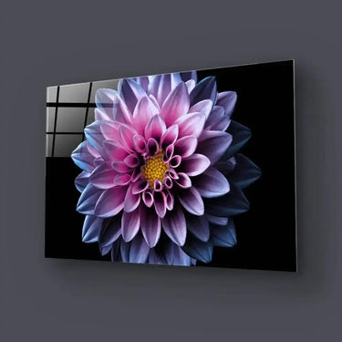 Purple Dahlia Glass Wall Art - Landscape Sizes - DIY - CreoGlass®