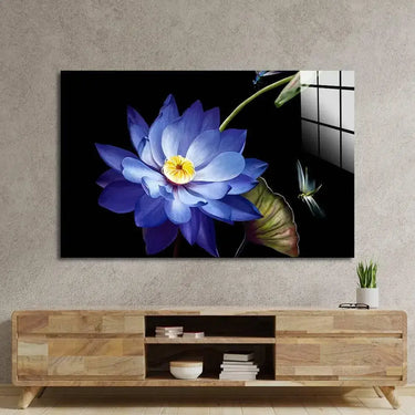 Purple Lotus Glass Wall Art - Landscape Sizes - DIY - CreoGlass®