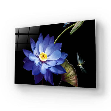 Purple Lotus Glass Wall Art - Landscape Sizes - DIY - CreoGlass®