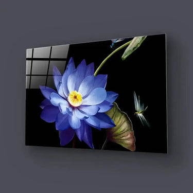 Purple Lotus Glass Wall Art - Landscape Sizes - DIY - CreoGlass®