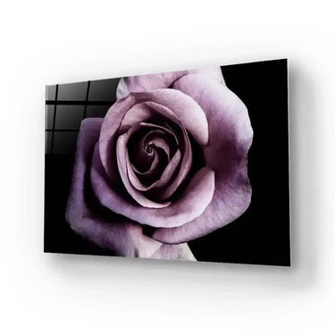 Purple Rose Glass Wall Art - Landscape Sizes - DIY - CreoGlass®