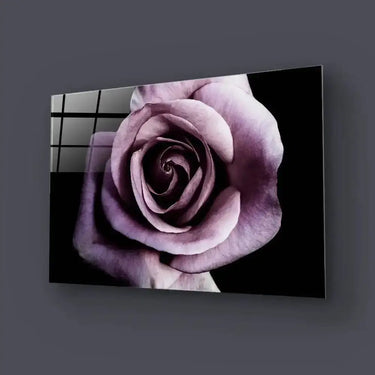 Purple Rose Glass Wall Art - Landscape Sizes - DIY - CreoGlass®
