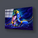 Radha Krishna Symbol Divine Love Glass Wall Art - DIY - CreoGlass®