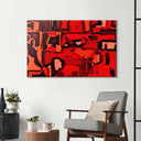 Red Abstraction Glass Wall Art - DIY - CreoGlass®