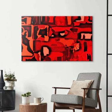 Red Abstraction Glass Wall Art - DIY - CreoGlass®