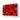Bespoke red abstract decorative glass panel for modern interior design