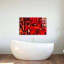 Red Abstraction Glass Wall Art - DIY - CreoGlass®