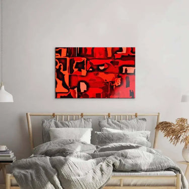 Red Abstraction Glass Wall Art - DIY - CreoGlass®