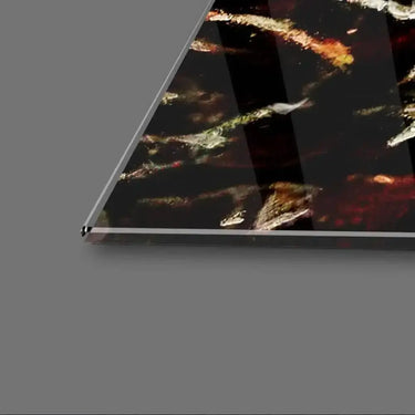 Red Black Abstract Flowers Bouquets Pollard Glass Wall Art - DIY - CreoGlass®