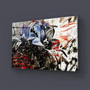 Red Black Abstract Flowers Bouquets Pollard Glass Wall Art - DIY - CreoGlass®