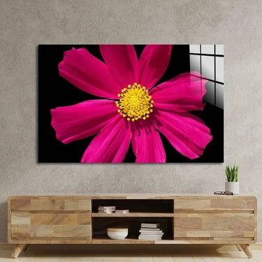 Red Daisy Glass Wall Art - Landscape Sizes - DIY - CreoGlass®