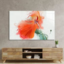 Red Flower Painting Glass Wall Art - Landscape Sizes - DIY - CreoGlass®