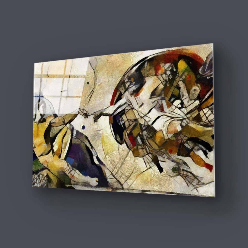 Reproduction Adam Fresco Michelangelo Glass Wall Art - DIY - CreoGlass®