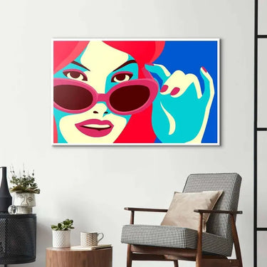 Retro Red Sunglasses Glass Wall Art - DIY - CreoGlass®