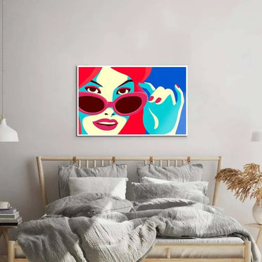 Retro Red Sunglasses Glass Wall Art - DIY - CreoGlass®