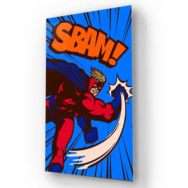 Retro Superhero Glass Wall Art - DIY - CreoGlass®