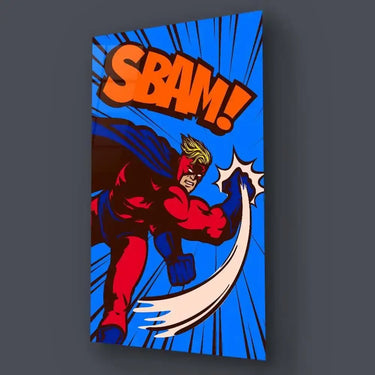 Retro Superhero Glass Wall Art - DIY - CreoGlass®