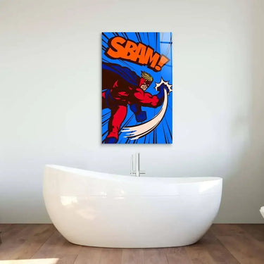 Retro Superhero Glass Wall Art - DIY - CreoGlass®