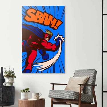 Retro Superhero Glass Wall Art - DIY - CreoGlass®