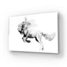 Running Horse in Black Ink Glass Wall Art - DIY - CreoGlass®