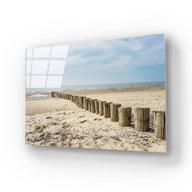Scenic Beach Groins Glass Wall Art - DIY - CreoGlass®